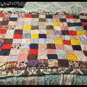 Handmade patchwork quilted throw